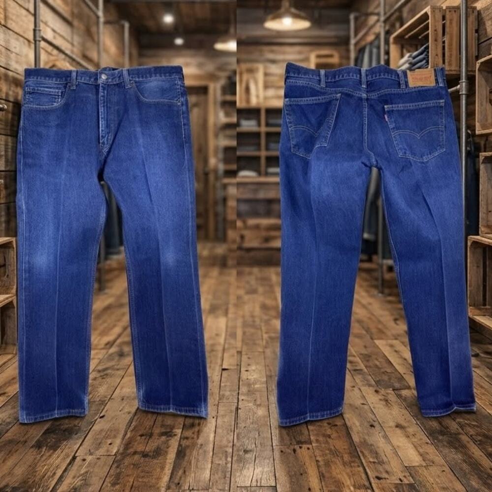 Levi's 505 Red Tab Heavy Starched Straight Fit Denim Jeans Men's 38x30